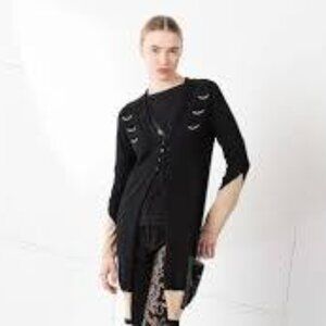 Elisa Cavaletti stunning Black and Tan Cardigan -  Nero Frizzante